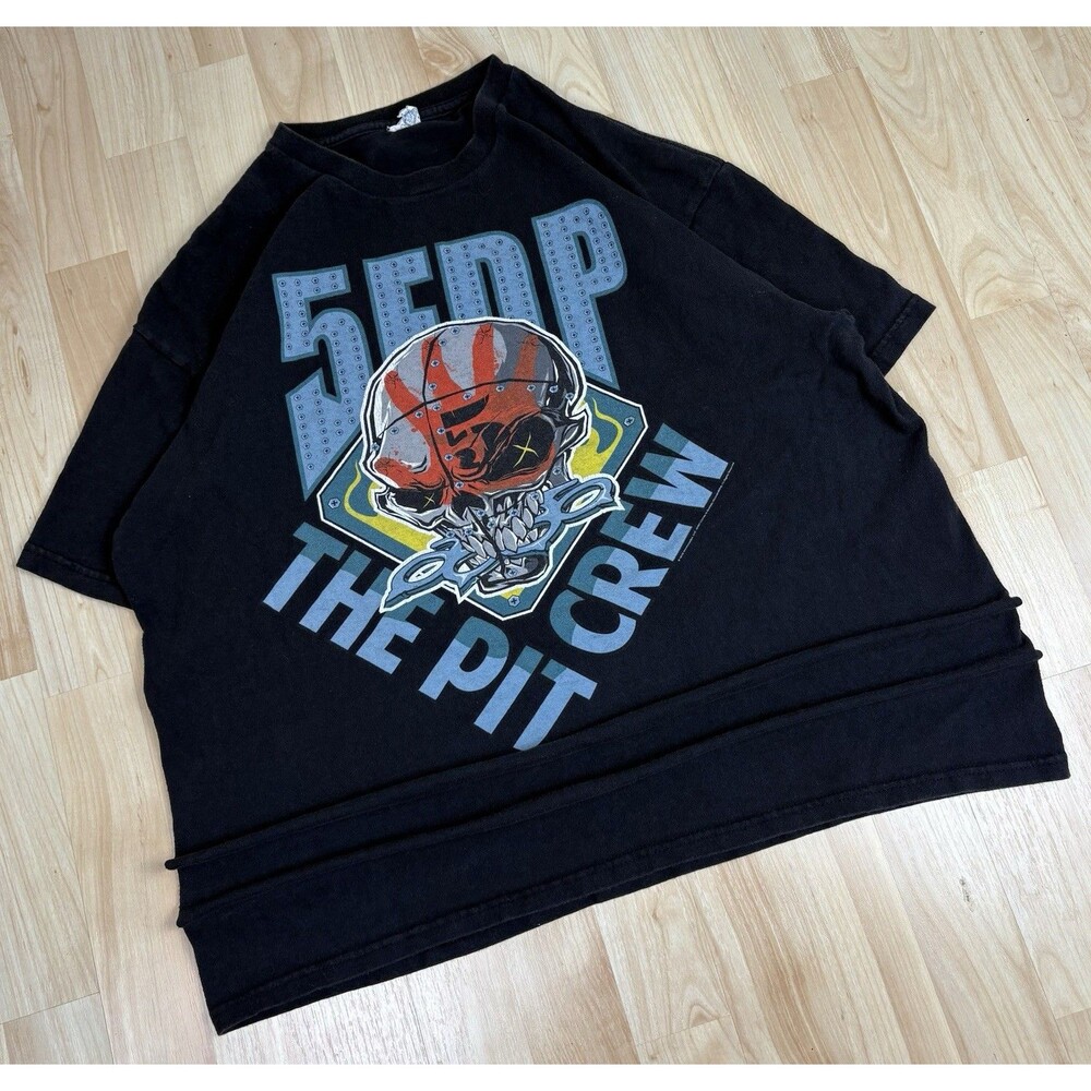 Vintage Y2K 2013 5EDP Pit Crew Graphic T-Shirt / Black / Size XL